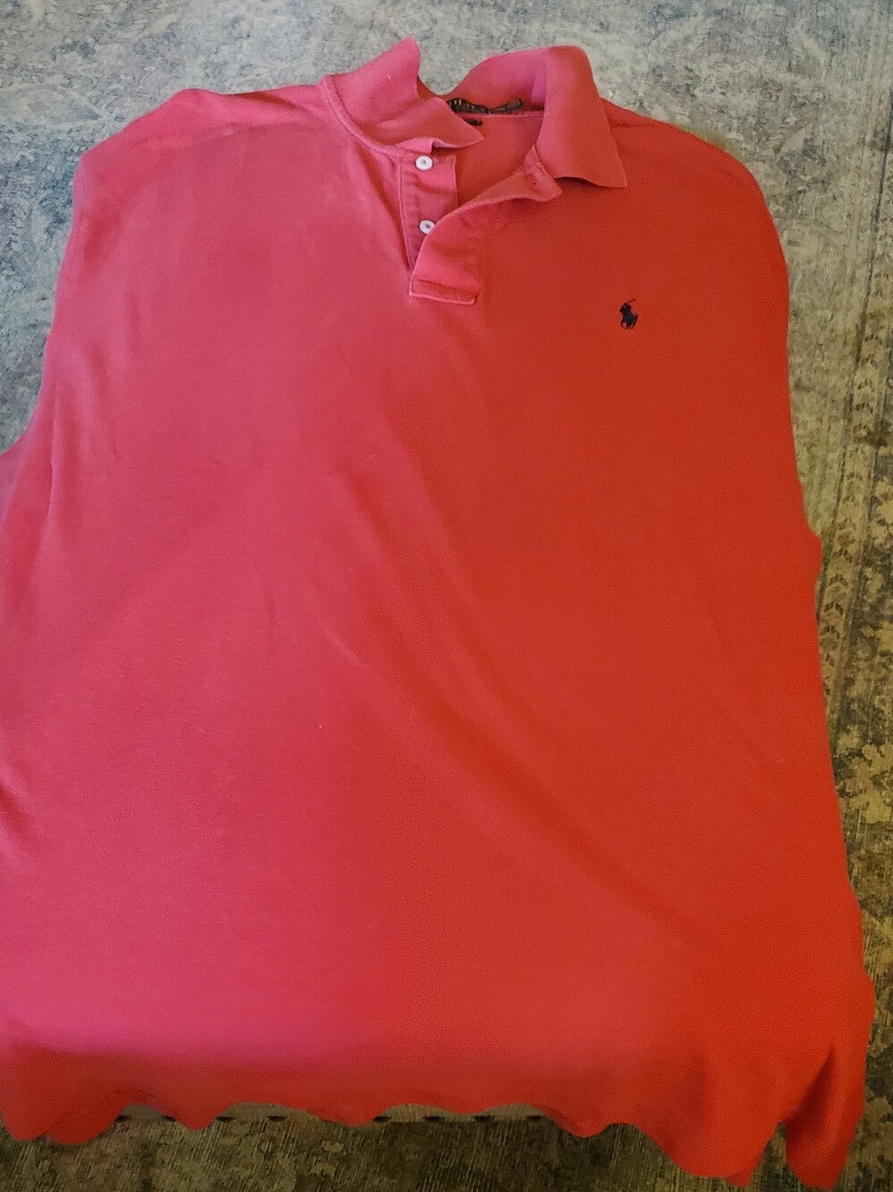 Polo by Ralph Lauren Men's Red Polo with Navy Pony